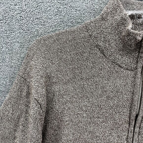 The Foundry Sweater Mens 2XL Tall Brown 1/4 Zip Long Sleeve Heather Pullover - Picture 4 of 16